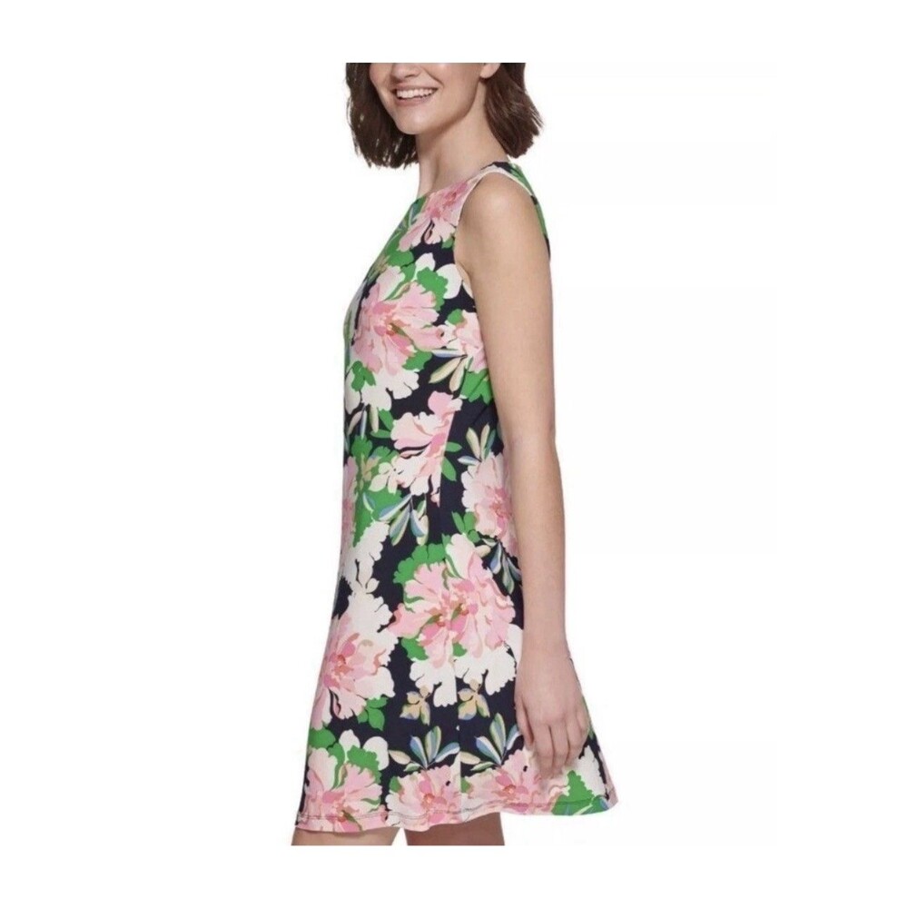 Tommy Hilfiger Sleeveless Floral Jersey Shift Dress Women’s Small Stretch